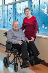 Lincoln Memorial Hospital Swing Bed rehab patient and wife